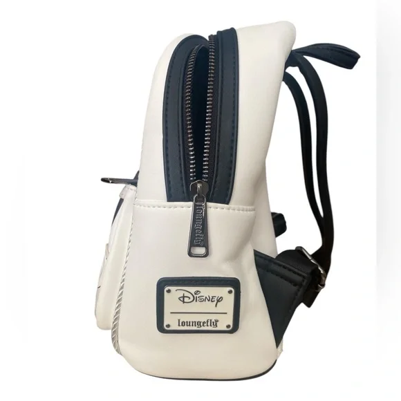Loungefly Disney Steamboat Willie Music Cruise Mini Backpack Black & White - Picture 6 of 7